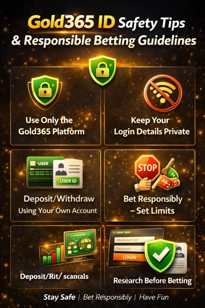 Gold365 ID safety tips and responsible betting guidelines