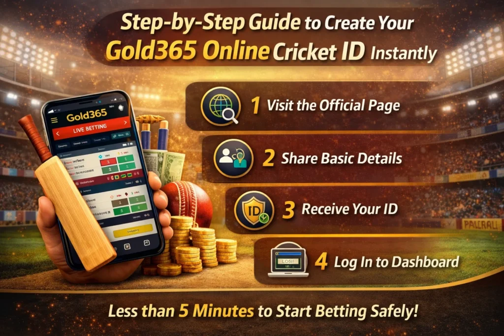 Step-by-step guide to create Gold365 Online Cricket ID instantly