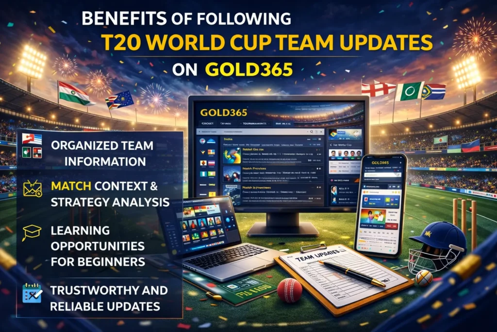 Benefits of tracking T20 World Cup Team updates on Gold365 including organized news, strategy insights and learning tools