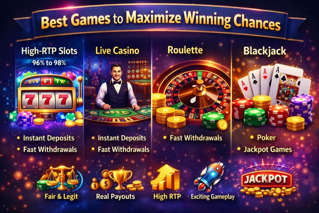 Best online casino games on Gold365 including slots, live casino, roulette, blackjack, and jackpot games.