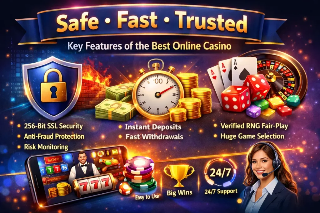 Safe, fast, and trusted online casino features with security, fast withdrawals, and fair-play systems on Gold365.
