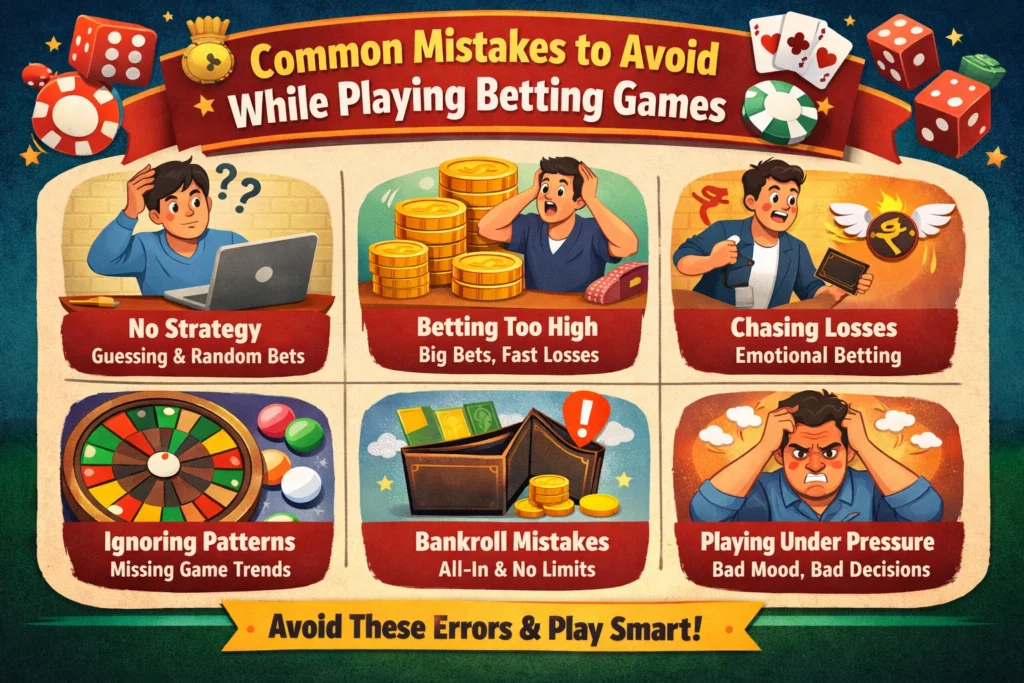 Common mistakes to avoid while playing betting games on Gold365.