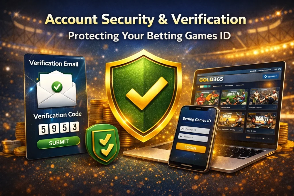 Account security and verification process protecting Betting Games ID on Gold365 gaming platform