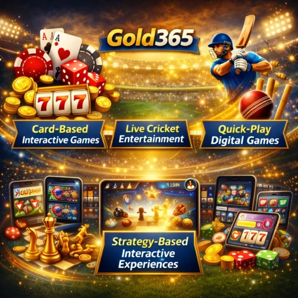 Gold365 platform showing card games, live cricket entertainment and quick play digital games for online games gembling users