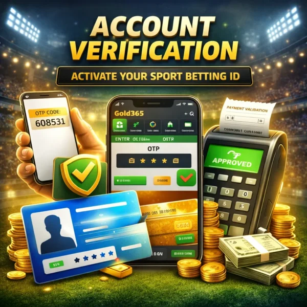 Sport Betting ID verification process with OTP confirmation and secure payment approval on Gold365