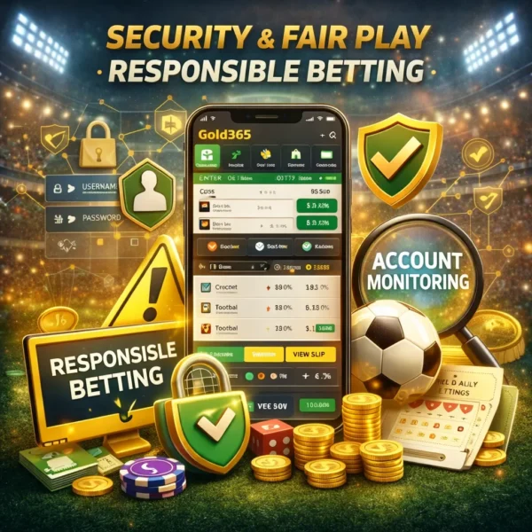 Sport Betting ID security dashboard showing account monitoring, fair play, and responsible betting tools