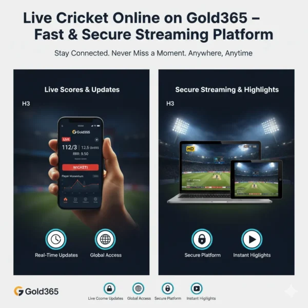 Fan watching Live Cricket Online on mobile using Gold365 streaming platform