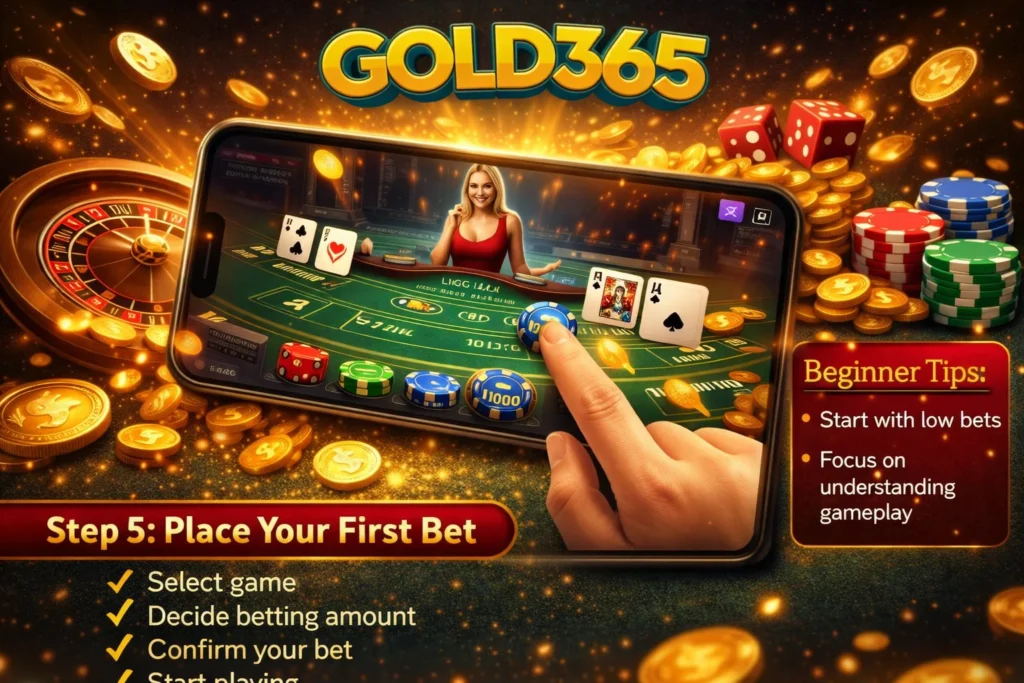 How to start casino online gambling on Gold365 step by step guide placing first bet