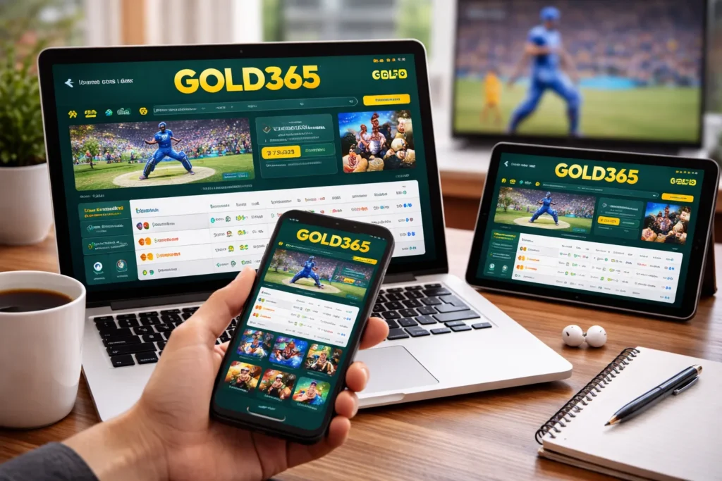Gold365 dashboard features and interface after online cricket ID login