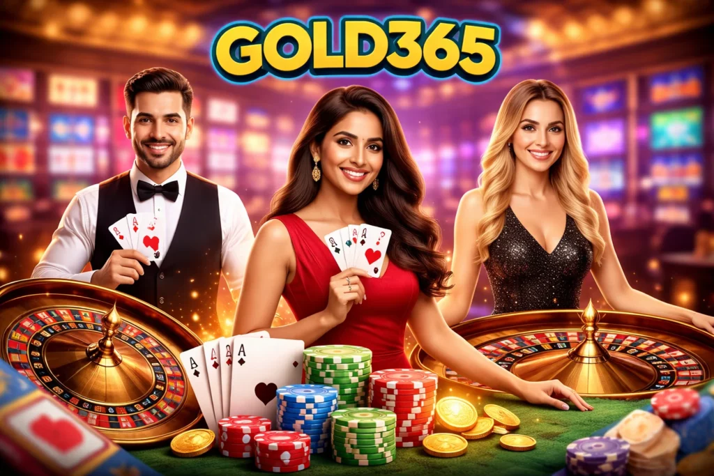 Growth of live gambling in India with Gold365 showing live dealers casino games and online betting