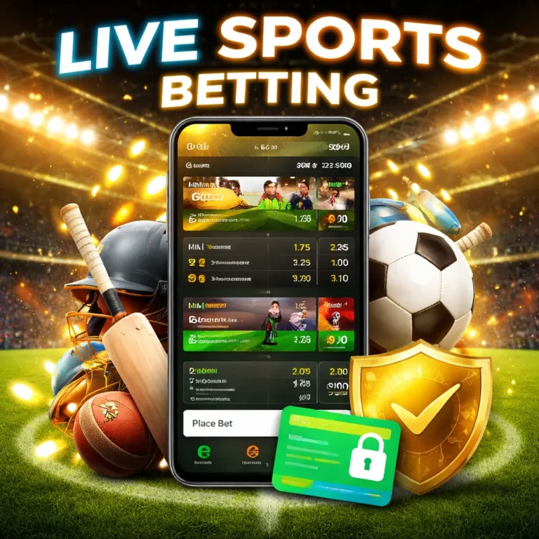 Gold365 live sports betting platform showing real-time cricket and football odds on mobile screen