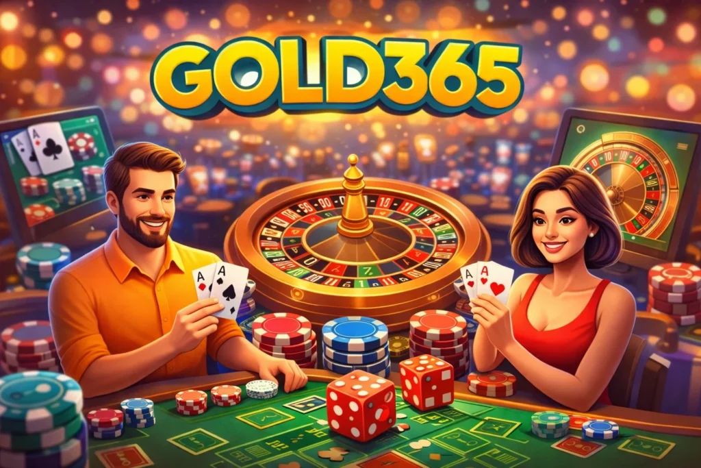 Gold365 online table games platform with roulette poker blackjack and dice