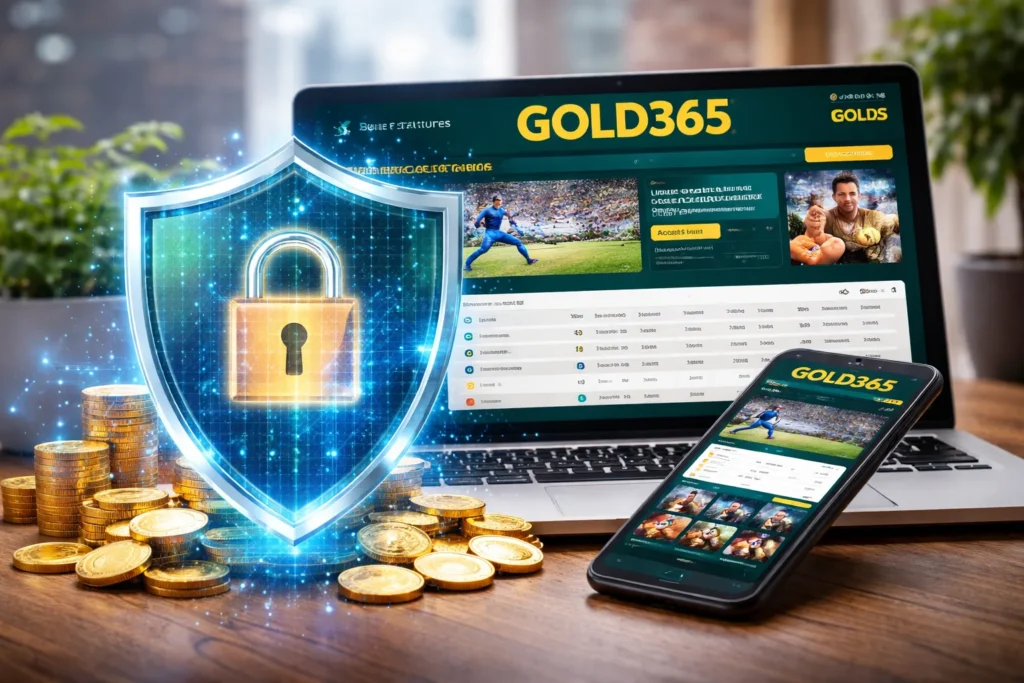 secure online cricket ID login with shield lock and Gold365 platform