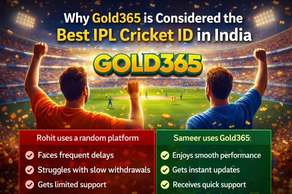 Why Gold365 is the Best IPL Cricket ID in India comparison graphic